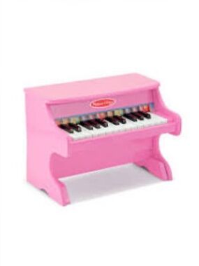 Melissa & Doug Learn To Play Pink Kids Mini Piano 25 Keys (17" x 11") No Book